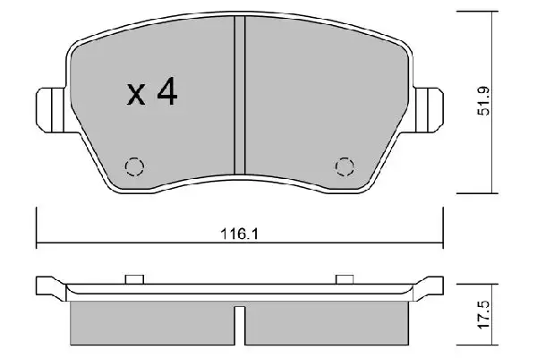 Τακάκια Σετ NISSAN MICRA 2003 - 2005 ( K12 ) AISIN BPRE-1901