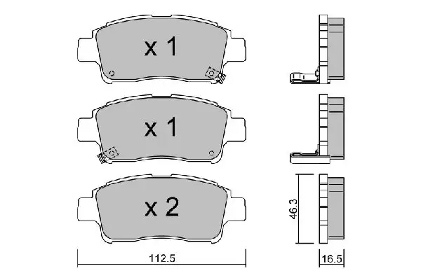 Τακάκια Σετ TOYOTA YARIS 2003 - 2006 ( XP10 ) AISIN BPTO-1916