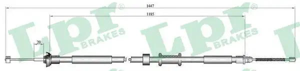 Ντίζες Χειροφρένου FIAT PANDA 2003 - 2009 ( 169 ) LPR C0517B