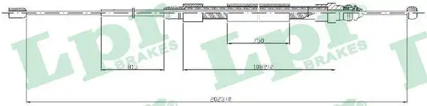 Ντίζες Χειροφρένου RENAULT MEGANE 2002 - 2005 LPR C0715B