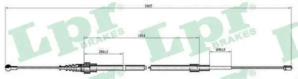 Ντίζες Χειροφρένου VW POLO 2002 - 2005 ( 9N ) LPR C0808B
