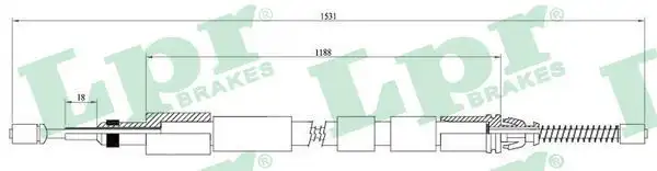 Ντίζες Χειροφρένου CITROEN XSARA 2000 - 2002 LPR C0974B