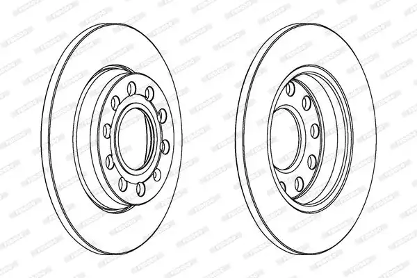 Δισκόπλακες AUDI A4 2005 - 2008 ( 8E )( 8H ) FERODO DDF1425C