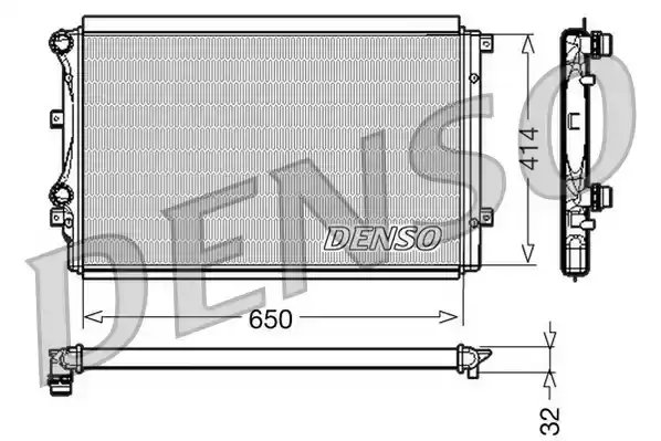 Ψυγείο Νερού VW GOLF 2004 - 2008 ( Mk5 ) DENSO DRM32015