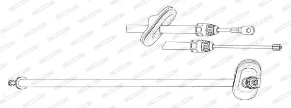 Ντίζες Χειροφρένου MERCEDES C CLASS 2000 - 2003 ( W203 ) FERODO FHB433085