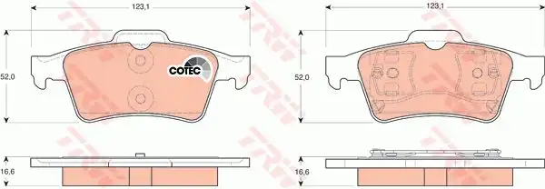 Τακάκια Σετ NISSAN PRIMERA 2002 - 2007 ( P12 ) TRW GDB1469