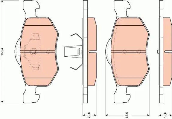 Τακάκια Σετ FORD MAVERICK 2001 - 2005 TRW GDB1753