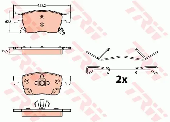 Τακάκια Σετ OPEL ASTRA 2015 - ( K ) TRW GDB2139