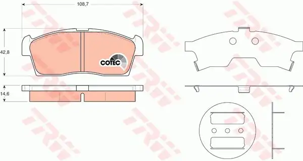 Τακάκια Σετ SUZUKI ALTO 2002 - 2008 ( RF ) TRW GDB3411