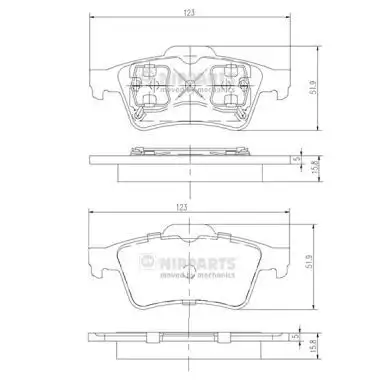 Τακάκια Σετ NISSAN PRIMERA 2002 - 2007 ( P12 ) NIPPARTS J3611045