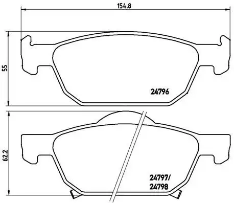 Τακάκια Σετ HONDA ACCORD 2008 - 2012 BREMBO 0