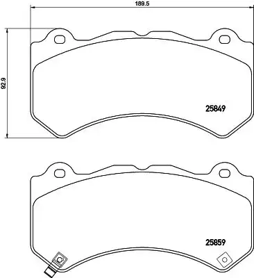 Τακάκια Σετ NISSAN GT-R 2009 - 2016 ( R35 ) BREMBO 0