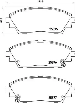 Τακάκια Σετ MAZDA 3 2014 - 2016 ( BM ) BREMBO 0