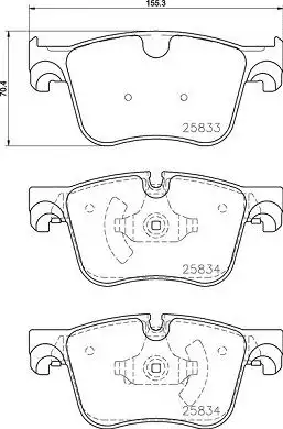 Τακάκια Σετ CITROEN C4 PICASSO 2014 - 2016 BREMBO P 61 127