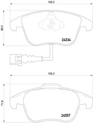 Τακάκια Σετ VW TIGUAN 2008 - 2012 ( 5N ) BREMBO P 85 130