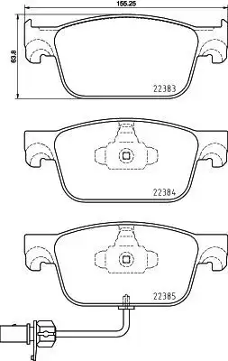 Τακάκια Σετ AUDI A4 2015 - ( 8W, B9 ) BREMBO P 85 153X