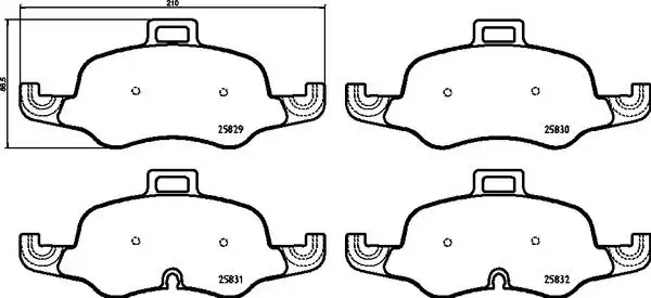 Τακάκια Σετ AUDI TT 2014 - 2018 BREMBO P 85 160X