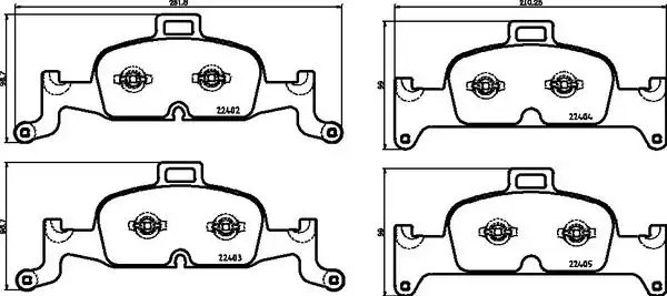 Τακάκια Σετ AUDI A4 2015 - ( 8W, B9 ) BREMBO P 85 164X