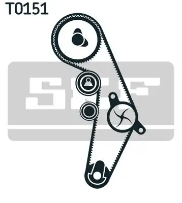 Σετ οδοντωτού ιμάντα VW PASSAT 2000 - 2005 ( 3B3 ) SKF VKMA 01018