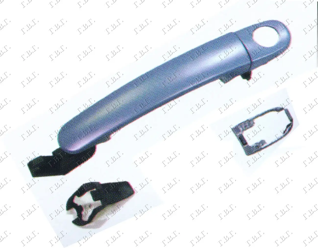 Χερούλι Πόρτας  AUDI A2 Hatchback / 5dr 2000 - 2005 ( 8Z0 ) 1.2 TDI  ( ANY  ) (61 hp ) Πετρέλαιο #030607840