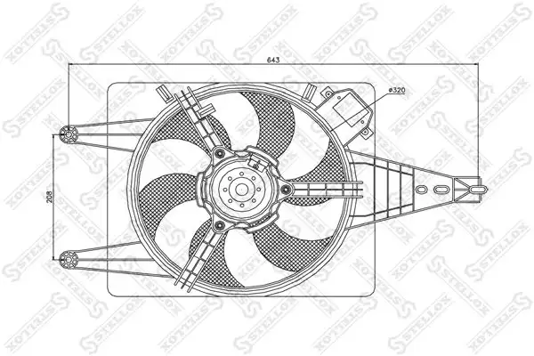 Βεντιλατέρ Νερού FIAT PANDA Hatchback / 3dr 1986 - 2003 ( 141A ) 1000  ( 156 A3.000  ) (50 hp ) Βενζίνη #039406440