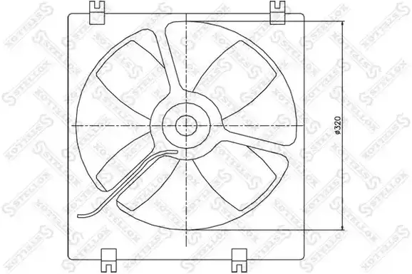 Βεντιλατέρ Νερού MITSUBISHI LANCER Sedan / 4dr 1997 - 2004 ( CK ) 1.3 12V (CK1A)  ( 4G13 (12V)  ) (75 hp ) Βενζίνη #011606440