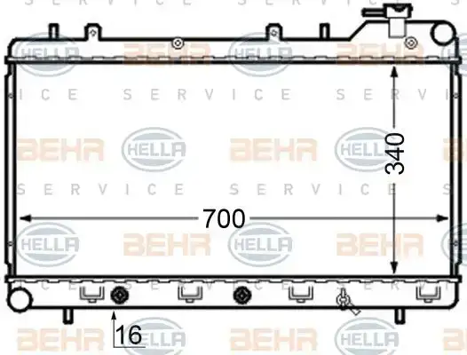 Ψυγείο Νερού SUBARU IMPREZA Hatchback / 5dr 2008 - 2014 2.0  (   ) (140 hp ) Βενζίνη #011706310