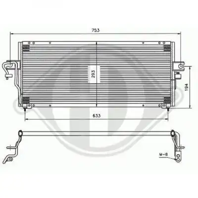 Ψυγείο A/C (Εξωτερικό) NISSAN ALMERA Sedan / 4dr 1998 - 2000 ( N15 ) 1.4  ( GA14DE  ) (87 hp ) Βενζίνη #015906400