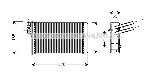 Ψυγείο Καλοριφέρ VW PASSAT Sedan / 4dr 2000 - 2005 ( 3B3 ) 1.6  ( ALZ  ) (102 hp ) Βενζίνη #018506500