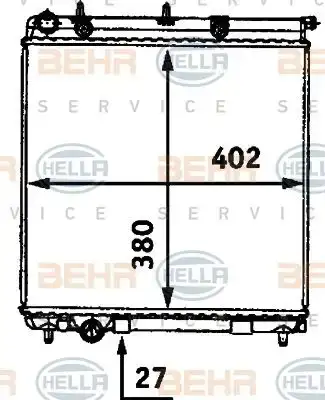 Ψυγείο Νερού CITROEN C2 Hatchback / 3dr 2003 - 2008 ( JM ) 1.4  ( KFV (TU3JP)  ) (73 hp ) Βενζίνη #019506310