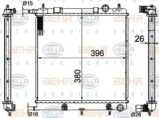 Ψυγείο Νερού CITROEN C2 Hatchback / 3dr 2003 - 2008 ( JM ) 1.1  ( HFX (TU1JP)  ) (60 hp ) Βενζίνη #019506320