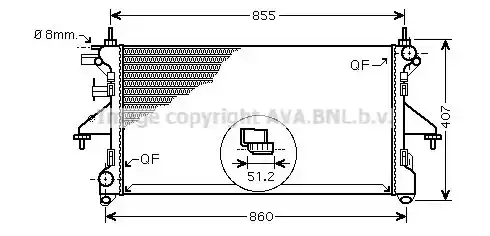 Ψυγείο Νερού PEUGEOT BOXER Van 2006 - 2014 2.2 HDi 100  ( 4HV (P22DTE)  ) (101 hp ) Πετρέλαιο #020106300