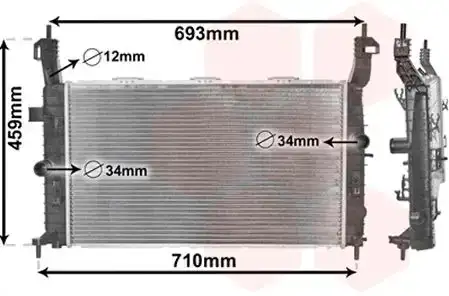 Ψυγείο Νερού OPEL MERIVA MPV / ΠΟΛΥΜΟΡΦΙΚΑ / 5dr 2003 - 2006 1.4 16V Twinport (E75)  ( Z 14 XEP  ) (90 hp ) Βενζίνη #023706300