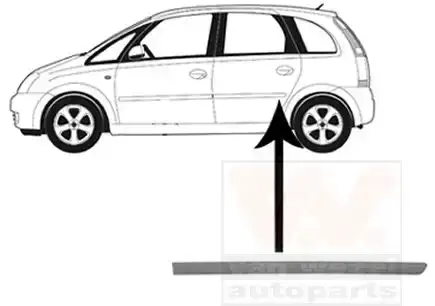 Φάσα Πόρτας OPEL MERIVA MPV / ΠΟΛΥΜΟΡΦΙΚΑ / 5dr 2003 - 2006 1.3 CDTI (E75)  ( Z 13 DTJ  ) (75 hp ) Πετρέλαιο #023706572