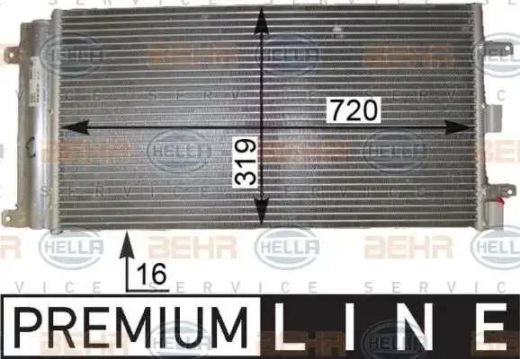 Ψυγείο A/C (Εξωτερικό) FIAT DOBLO Mini Van 2005 - 2009 ( 223 ) Cargo 1.3 D Multijet  ( 199 A2.000  ) (75 hp ) Πετρέλαιο #024306400