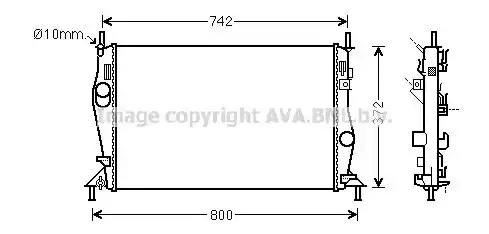 Ψυγείο Νερού FORD FOCUS Hatchback / 3dr 2004 - 2008 (MK2A) 2.5 RS  ( JZDA  ) (305 hp ) Βενζίνη #024706330