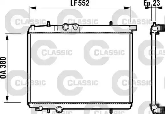 Ψυγείο Νερού PEUGEOT 206 Hatchback / 3dr 1998 - 2002 1.1  ( HFY (TU1JP)  ) (54 hp ) Βενζίνη #025606315