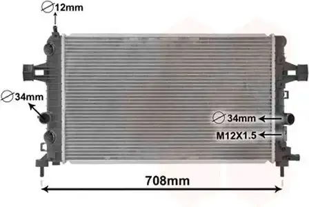 Ψυγείο Νερού OPEL ZAFIRA MPV / ΠΟΛΥΜΟΡΦΙΚΑ / 5dr 2005 - 2008 ( B ) 1.6 (M75)  ( Z 16 XE1,Z 16 XEP  ) (105 hp ) Βενζίνη #026706310