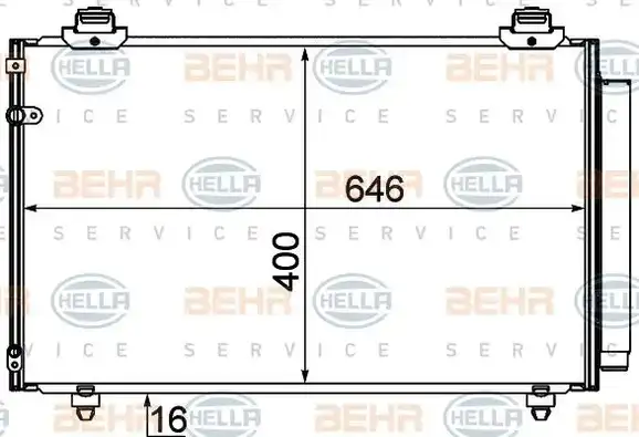Ψυγείο A/C (Εξωτερικό) TOYOTA COROLLA VERSO MPV / ΠΟΛΥΜΟΡΦΙΚΑ / 5dr 2004 -2007 ( R10 ) 1.6 (ZNR10_)  ( 3ZZ-FE  ) (110 hp ) Βενζίνη #028206410