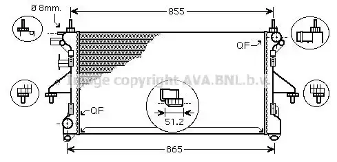 Ψυγείο Νερού FIAT DUCATO Van 2006 - 2014 100 Multijet 2,2 D  ( 4HV (P22DTE)  ) (100 hp ) Πετρέλαιο #028706300