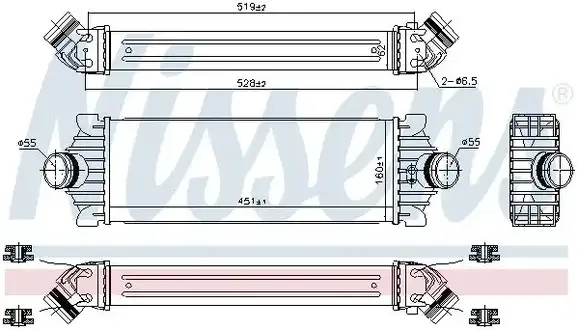 Ψυγείο Intercooler FORD TRANSIT Van 2006 - 2012 2.2 TDCi  ( QVFA  ) (110 hp ) Πετρέλαιο #029706210