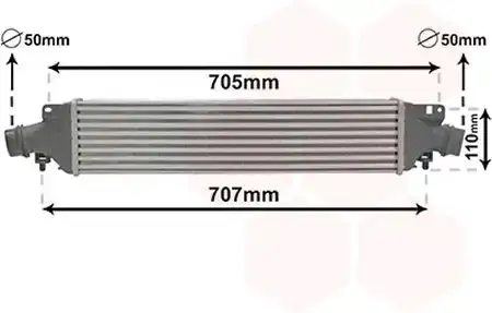 Ψυγείο Intercooler OPEL CORSA Hatchback / 3dr 2006 - 2011 ( D ) 1.6 T (L08, L68)  ( A 16 LET,Z 16 LET  ) (180 hp ) Βενζίνη #032806200