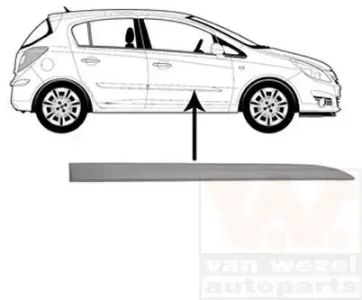 Φάσα Πόρτας OPEL CORSA Hatchback / 5dr 2006 - 2011 ( D ) 1.0 (L08, L68)  ( Z 10 XEP  ) (60 hp ) Βενζίνη #032806561