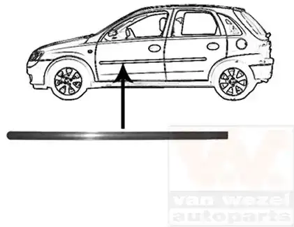 Φάσα Πόρτας OPEL CORSA Ηatchback / 5dr 2000 - 2004 ( C ) 1.0 (F08, F68)  ( Z 10 XE  ) (58 hp ) Βενζίνη #034206522