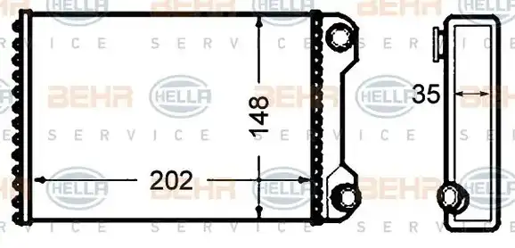 Ψυγείο Καλοριφέρ FIAT PUNTO Ηatchback / 5dr 1999 - 2003 ( 188 ) 1.2 16V 80 (188.233, .235, .253, .255, .333, .353, .639,...  ( 188 A5.000  ) (80 hp ) Βενζίνη #036806500