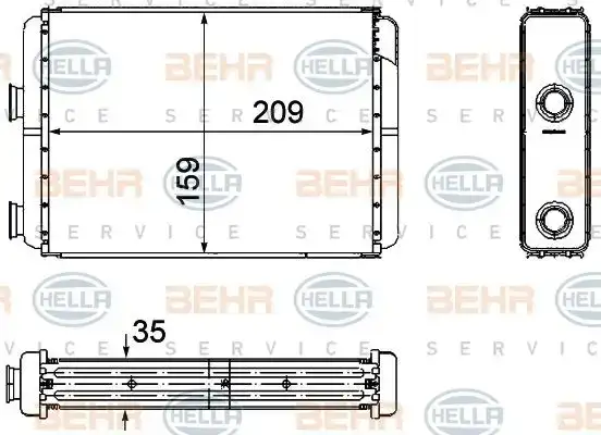 Ψυγείο Καλοριφέρ FIAT PUNTO Hatchback / 3dr 1999 - 2003 ( 188 ) 1.2 16V 80 (188.233, .235, .253, .255, .333, .353, .639,...  ( 188 A5.000  ) (80 hp ) Βενζίνη #036806510