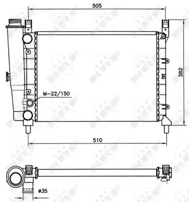Ψυγείο Νερού FIAT UNO Hatchback / 3dr 1983 - 1989 ( 146 ) 1.1  ( 160 A3.000  ) (56 hp ) Βενζίνη #037206310