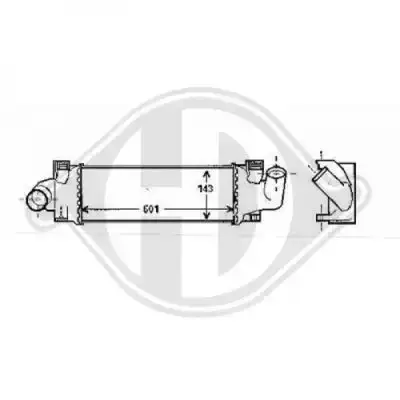 Ψυγείο Intercooler FORD FOCUS Sedan / 4dr 2008 - 2011 ( MK2B ) 1.6  ( HWDA,HWDB,SHDA,SHDB,SHDC  ) (100 hp ) Βενζίνη #037506200