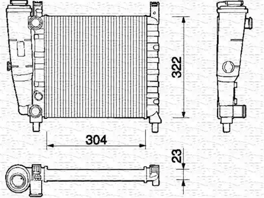 Ψυγείο Νερού FIAT UNO Hatchback / 3dr 1989 - 1993 ( 146 ) 1.0  ( 156 A2.000  ) (42 hp ) Βενζίνη #037606320