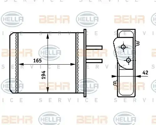 Ψυγείο Καλοριφέρ FIAT PUNTO Hatchback / 3dr 1994 - 1999 ( 176 ) 1.2 16V  ( 176 B9.000  ) (86 hp ) Βενζίνη #037906500